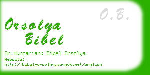 orsolya bibel business card